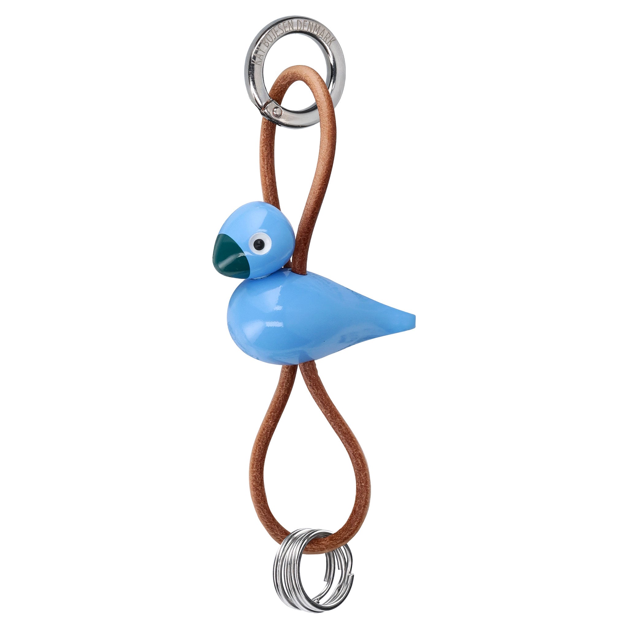 Kay Bojesen Schlüsselanhänger Vogel Blau – Designer Taschenanhänger – fiolini