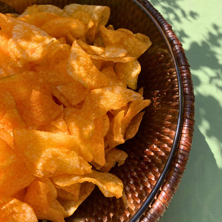 Fiolini Servierschale Glas / Rattan Dark Mokka