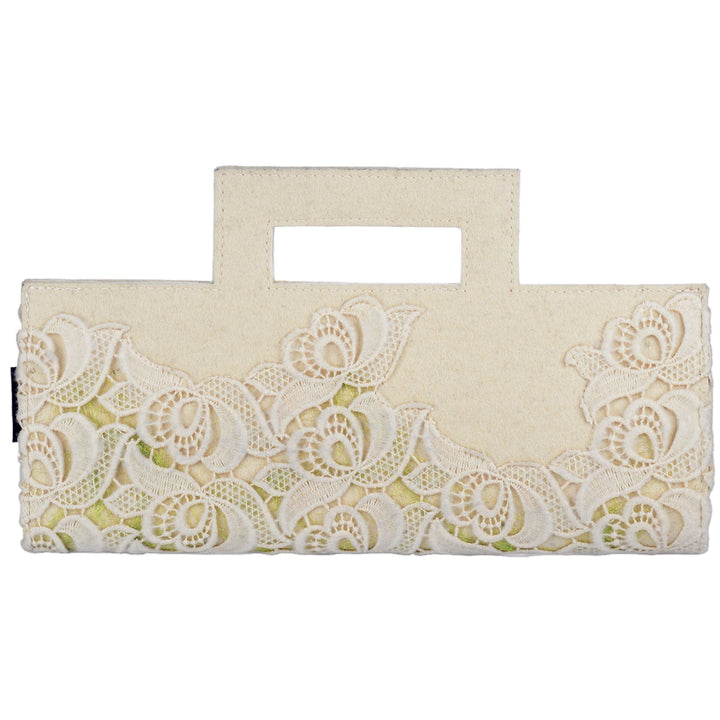 Bouwjaar'63 Abendtasche Spitzenbesatz Creme