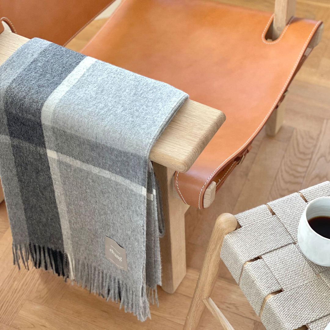 Elvang Denmark Alpaka Decke Manhattan Grau
