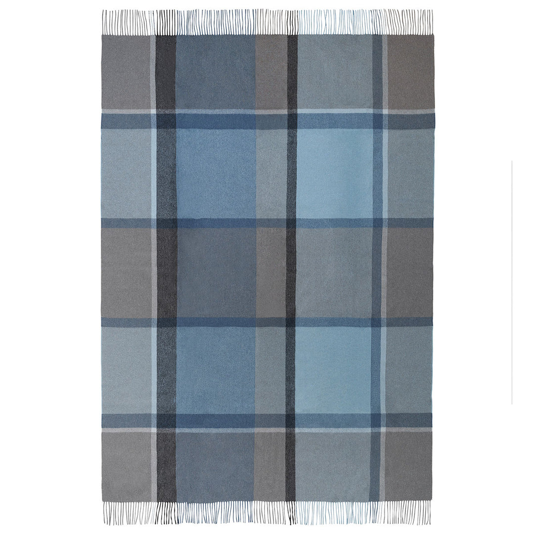 Elvang Denmark Alpaka Decke Manhattan Blau