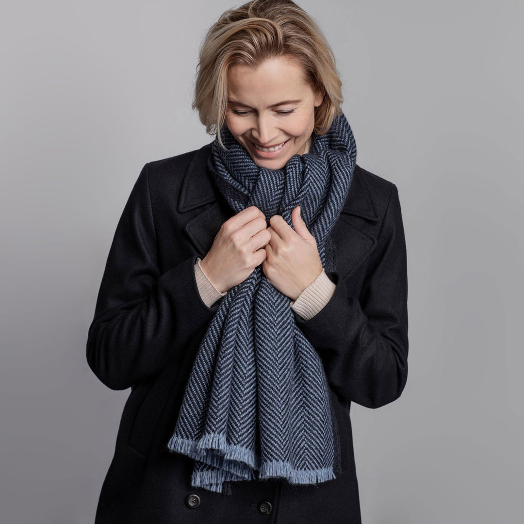 Elvang Denmark Alpaka Schal Edinburgh Navy