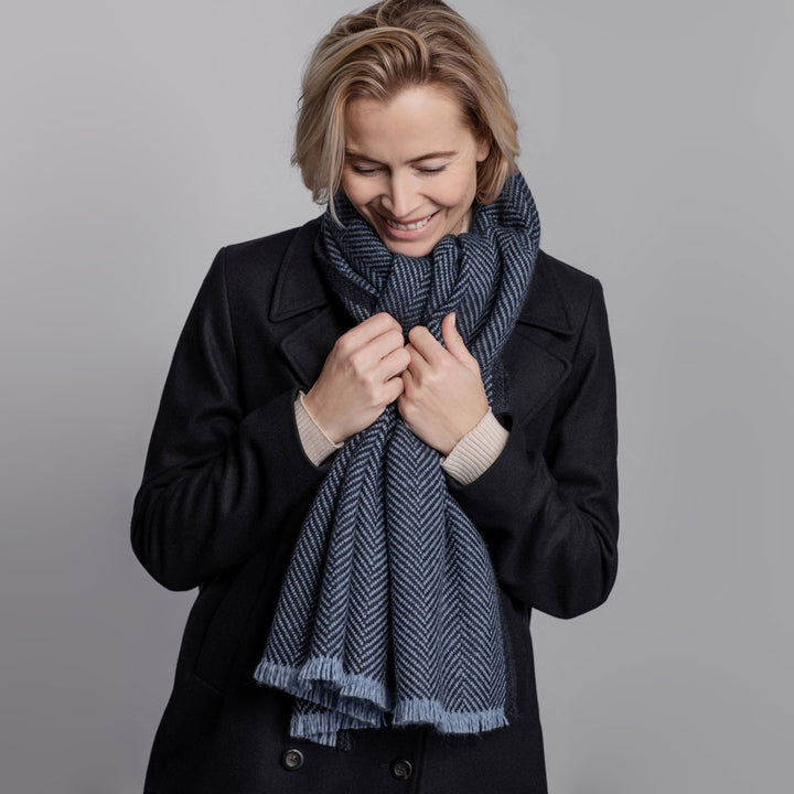 Elvang Denmark Alpaka Schal Edinburgh Navy