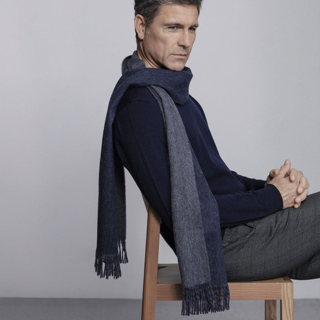 Elvang Denmark Alpaka Schal His & Her Blau