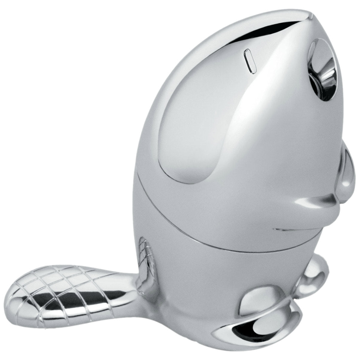 Alessi Anspitzer Kastor in Form eines Bibers Chrom mit Auffangbehälter