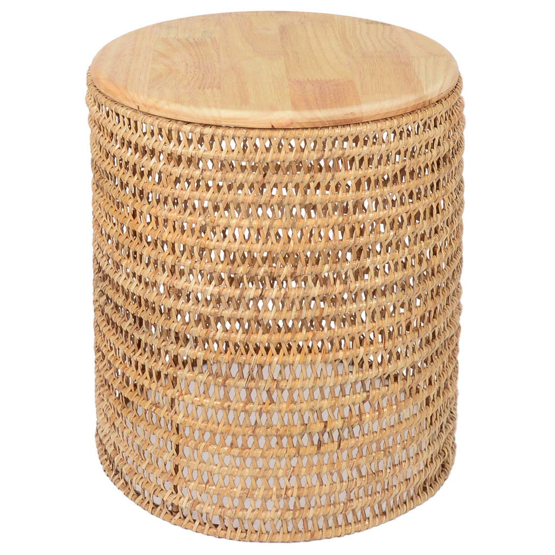Rattan Beistelltisch Basker klein rund fiolini