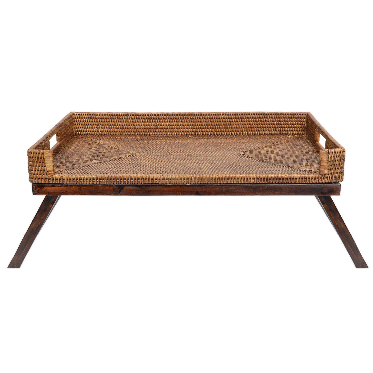 Fiolini Betttablett Rattan antique brown