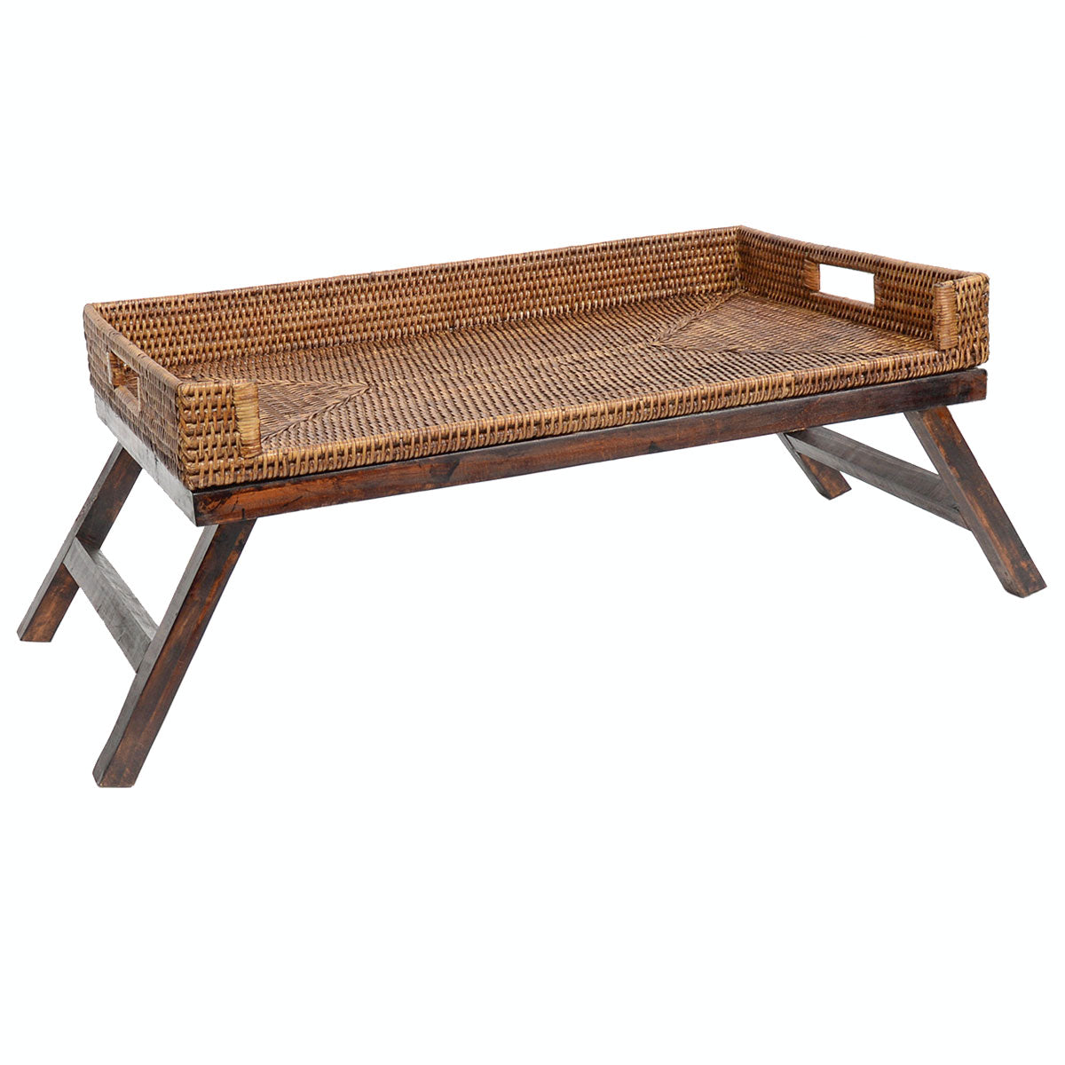 Fiolini Betttablett Rattan antique brown