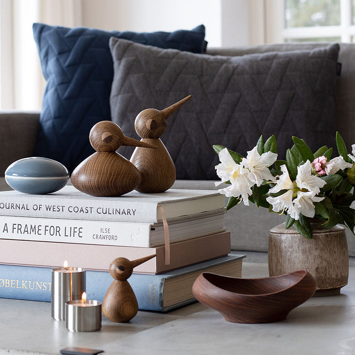 ArchitectMade Bird Chubby Holzfigur Vogel Smoked