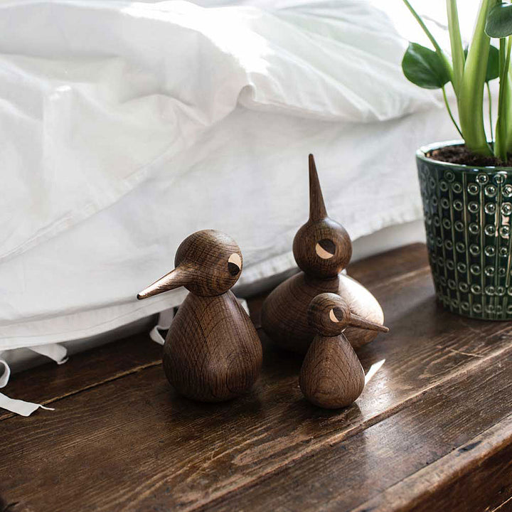 ArchitectMade Bird Chubby Holzfigur Vogel Smoked