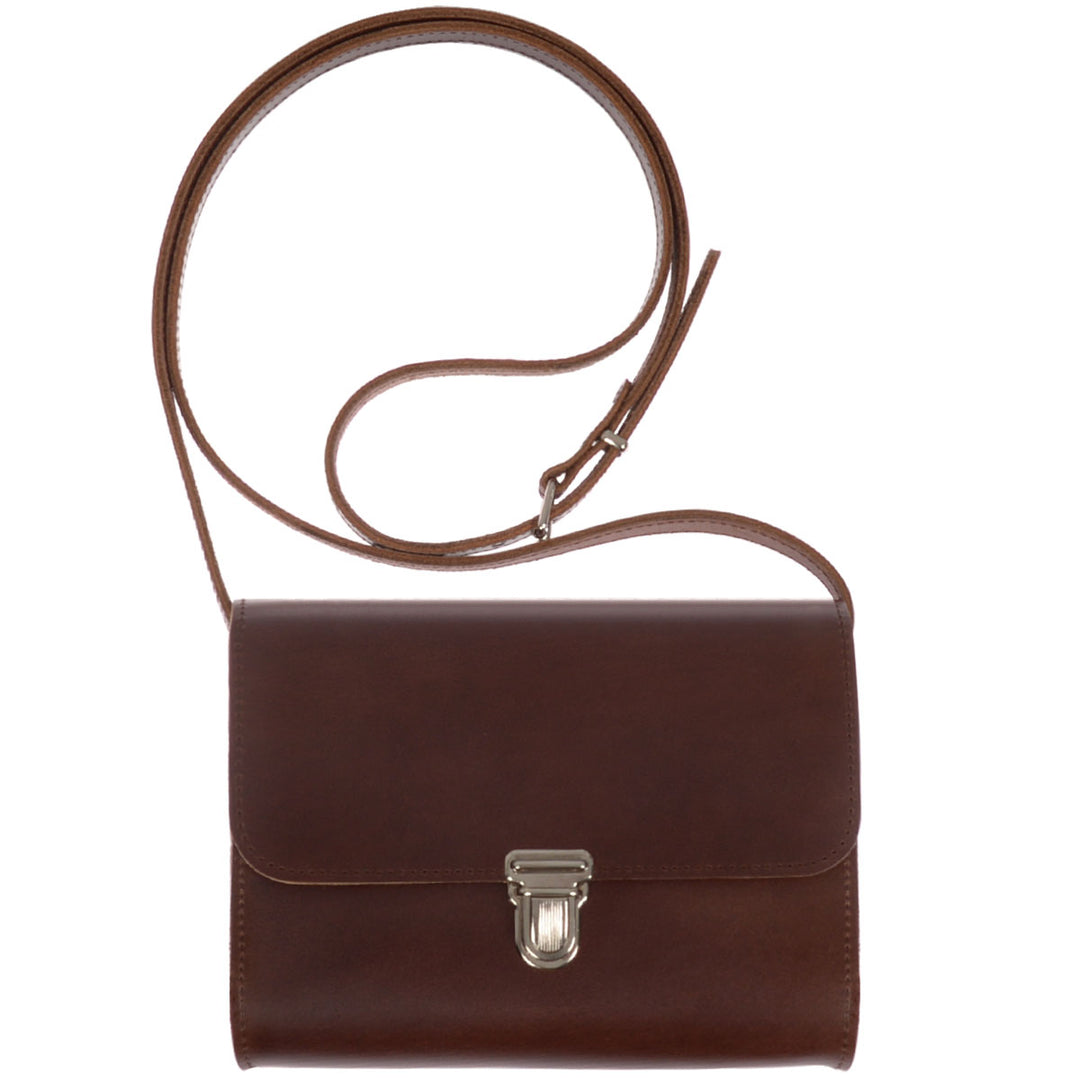 Papoutsi Brottasche Leder Kastanie