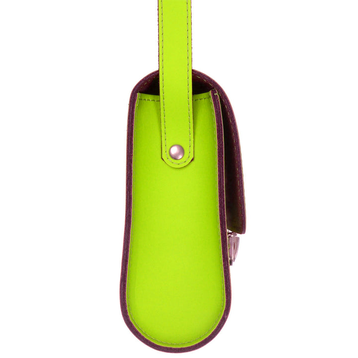 Papoutsi Brottasche Leder Neongelb