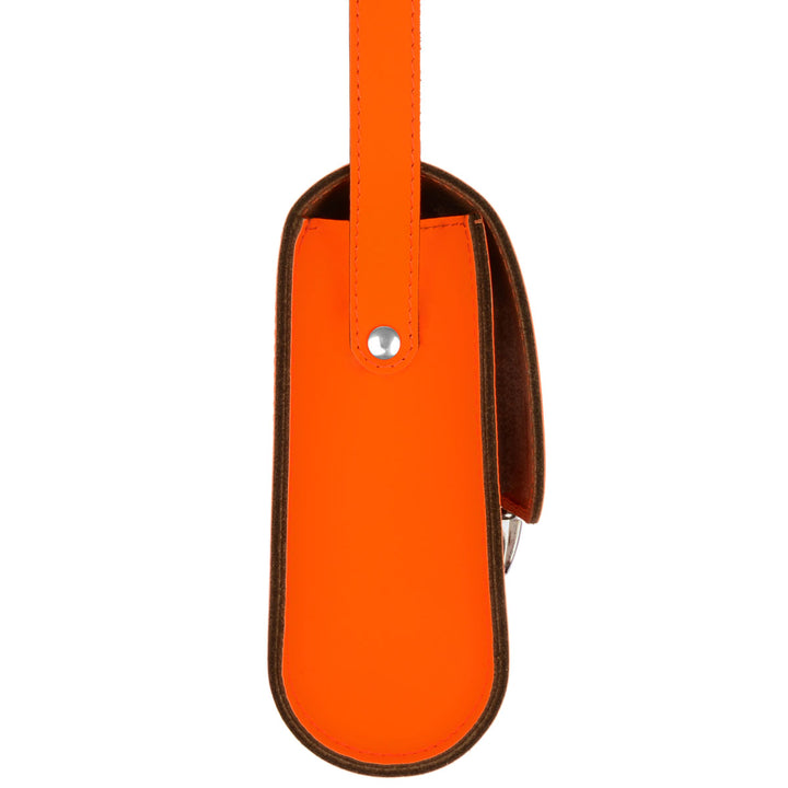 Papoutsi Brottasche Leder Neonorange
