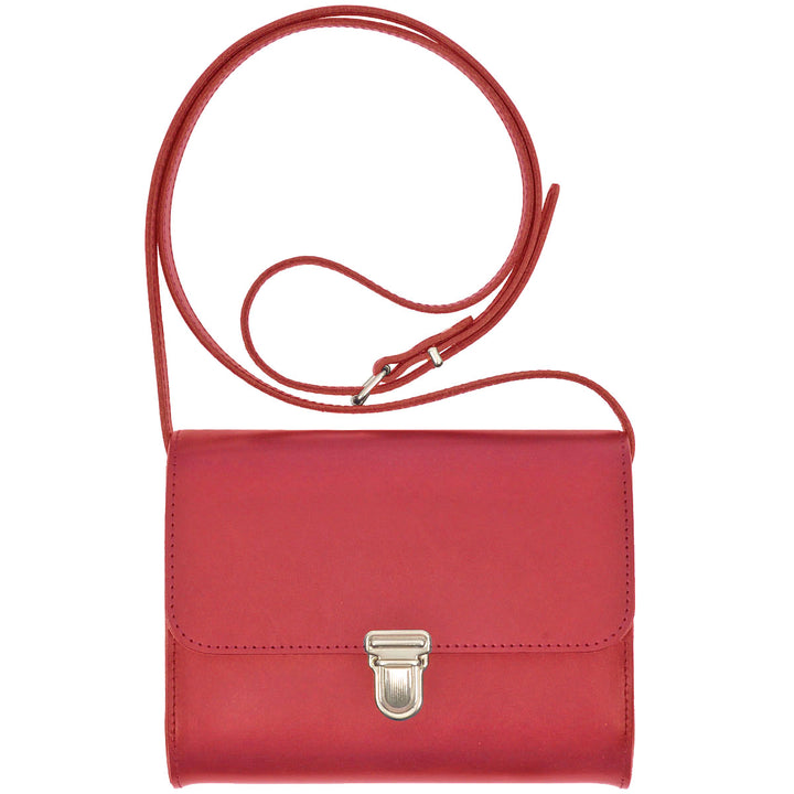 Papoutsi Brottasche Leder Rot