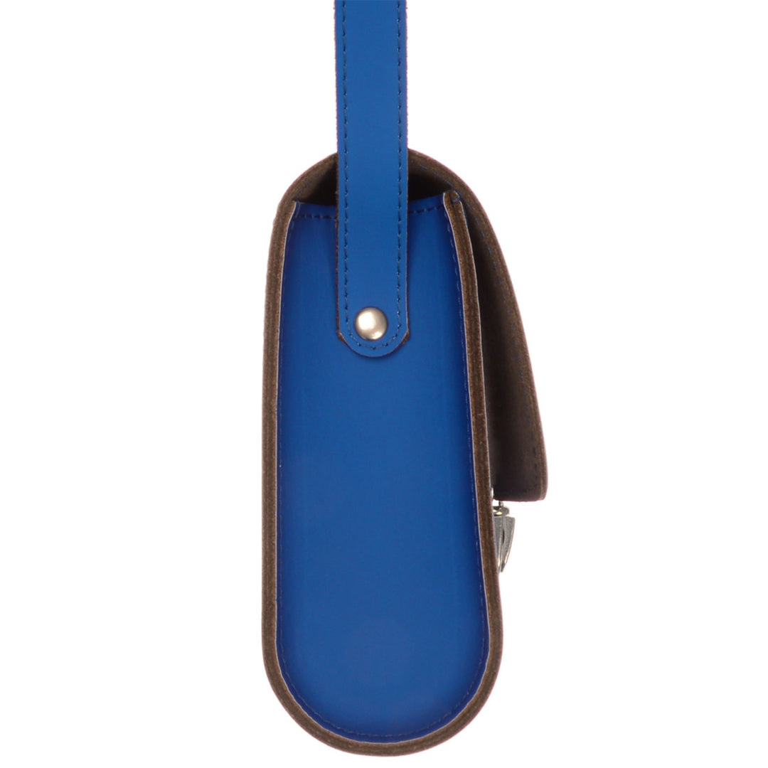 Papoutsi Brottasche Leder Ultramarinblau