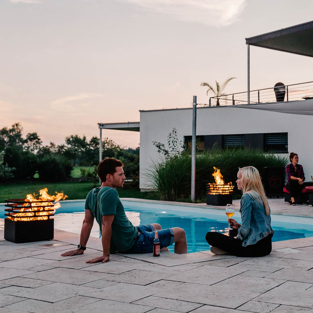 Höfats CUBE Feuerkorb Schwarz