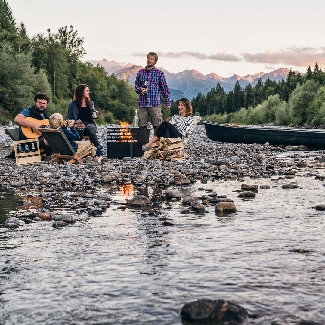 Höfats CUBE Feuerkorb Schwarz
