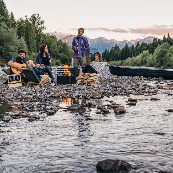 Höfats CUBE Feuerkorb Schwarz