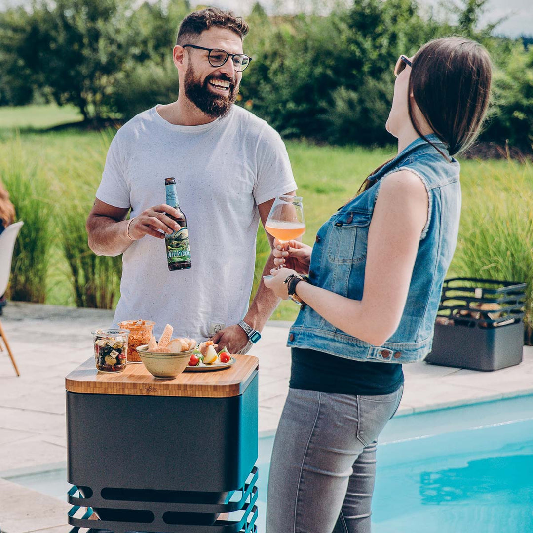 Höfats CUBE Feuerkorb Schwarz