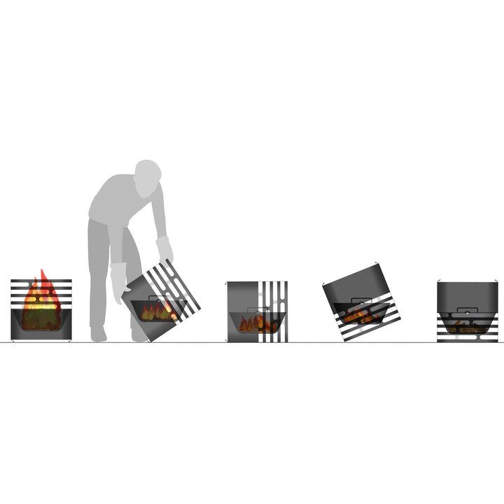 Höfats CUBE Feuerkorb Schwarz