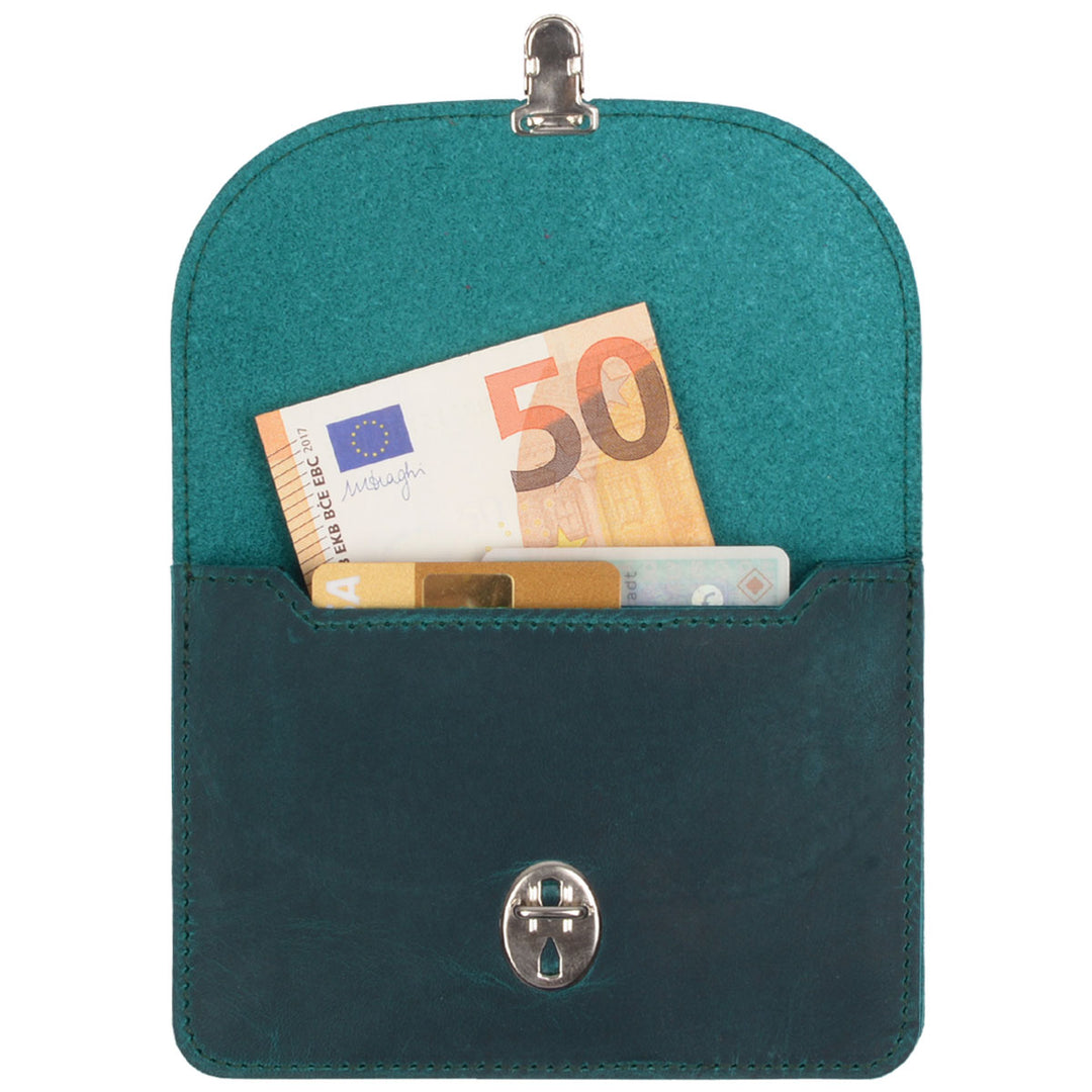 Papoutsi Geldbörse Borsa L HC Leder Petrol