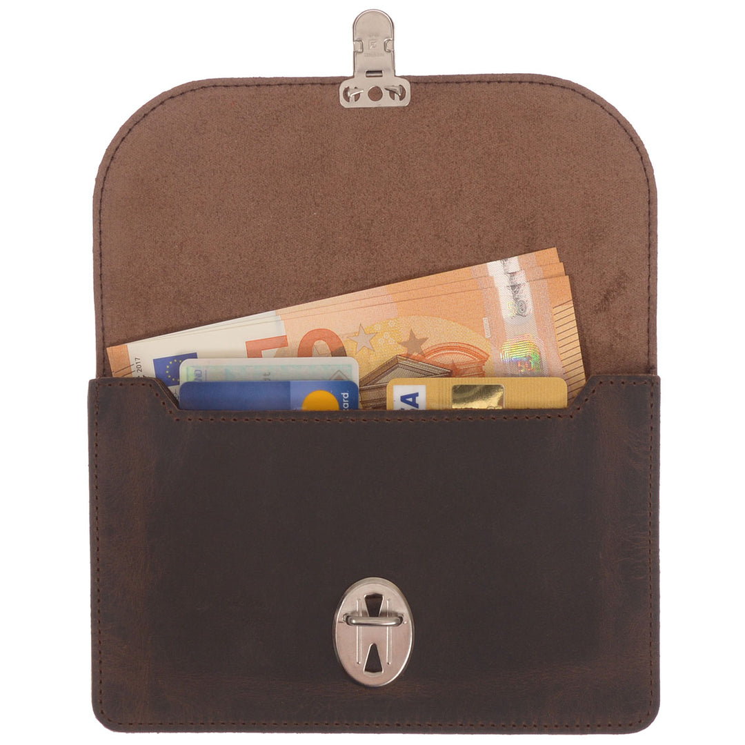 Papoutsi Geldbörse Borsa XL HC Leder Braun