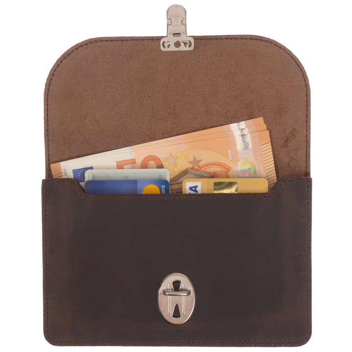 Papoutsi Geldbörse Borsa XL HC Leder Braun