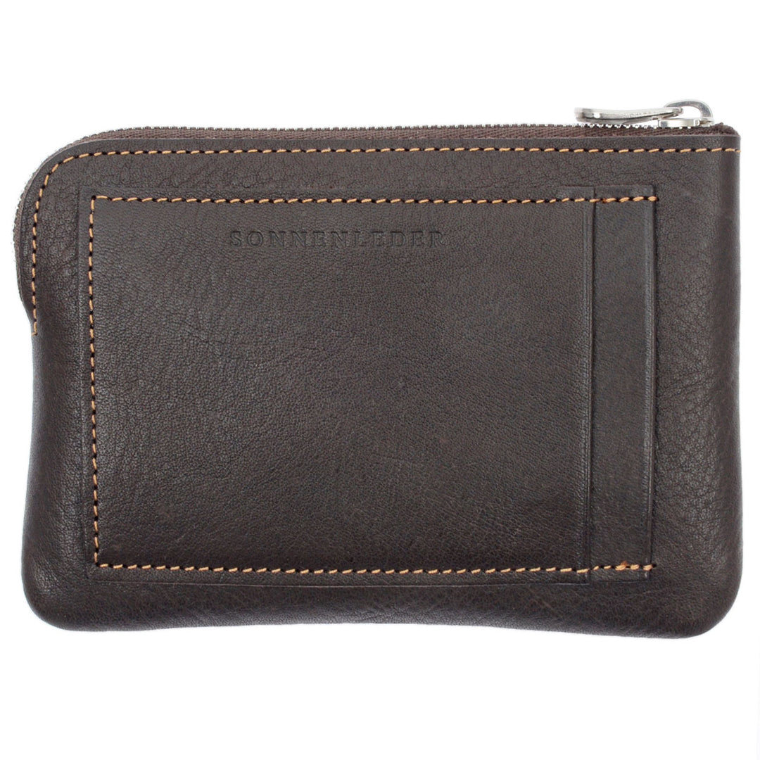 Sonnenleder Geldbörse Monteverdi A Mocca Rückseite mit 2 Kartensteckfächern aussen