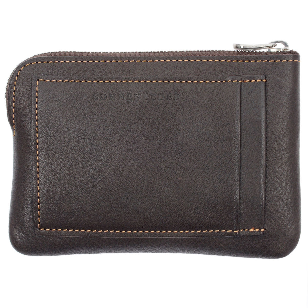 Sonnenleder Geldbörse Monteverdi A Mocca Rückseite mit 2 Kartensteckfächern aussen