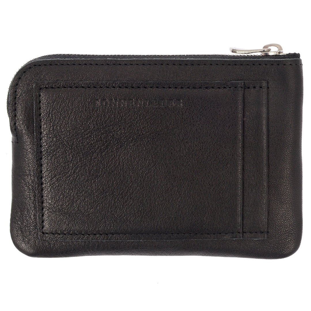 Sonnenleder Geldbörse Monteverdi A Schwarz Rückseite mit 2 Steckfächern für Karten