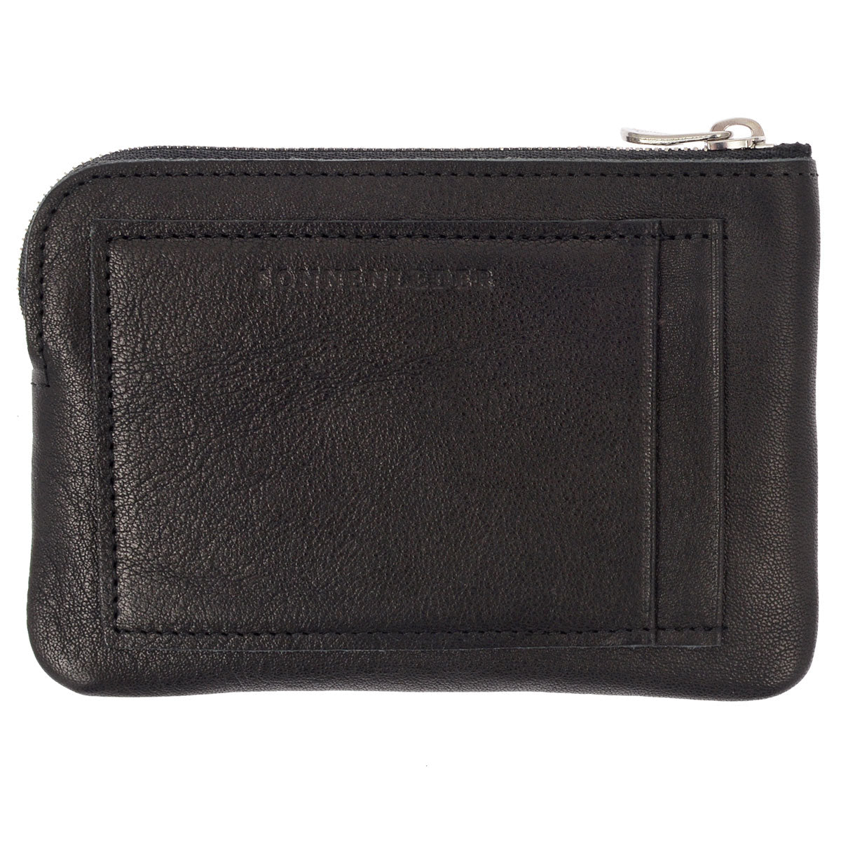 Sonnenleder Geldbörse Monteverdi A Schwarz Rückseite mit 2 Steckfächern für Karten