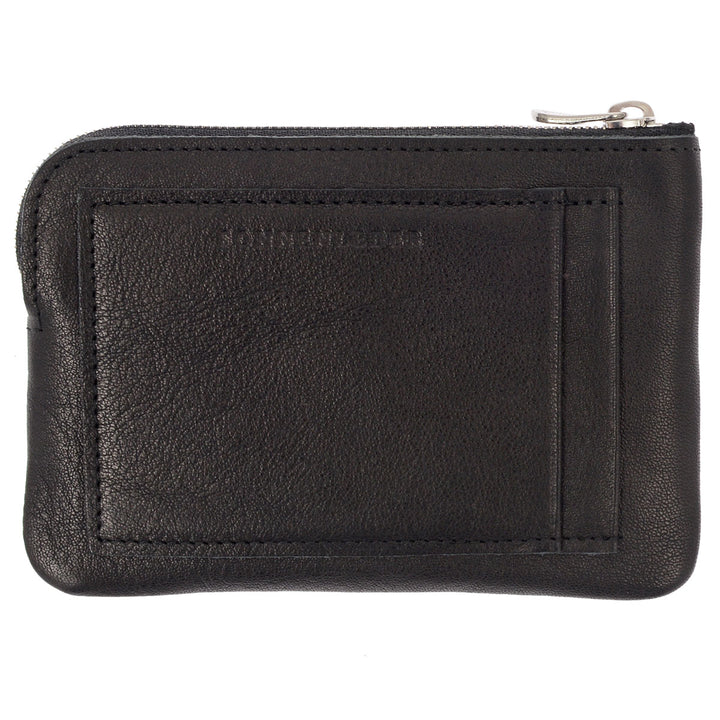 Sonnenleder Geldbörse Monteverdi A Schwarz Rückseite mit 2 Steckfächern für Karten
