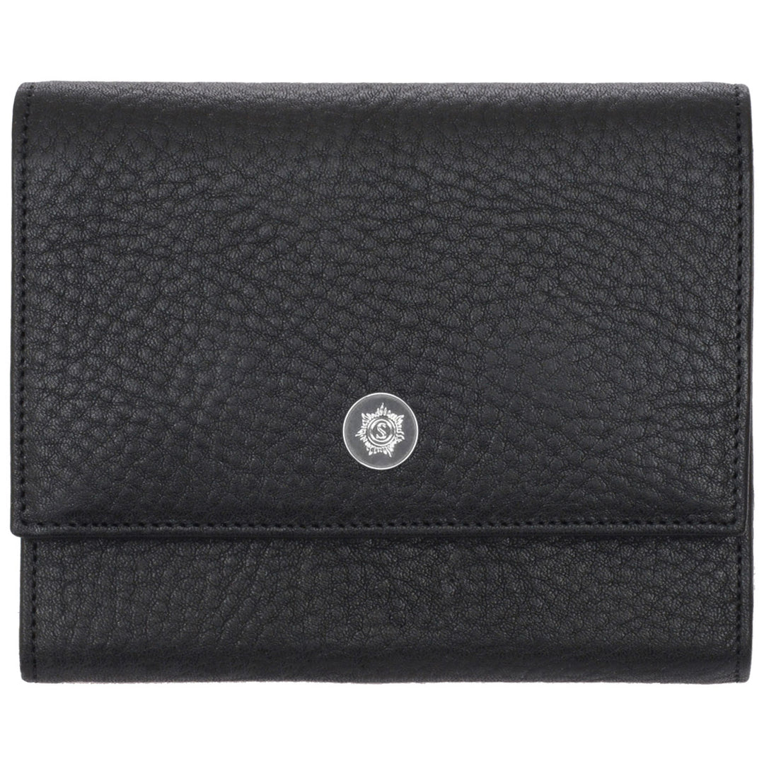 Sonnenleder Geldbörse TARN G Schwarz geschlossen