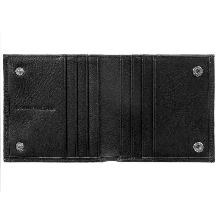 Sonnenleder Geldbörse Wienfluss K Schwarz geöffnet