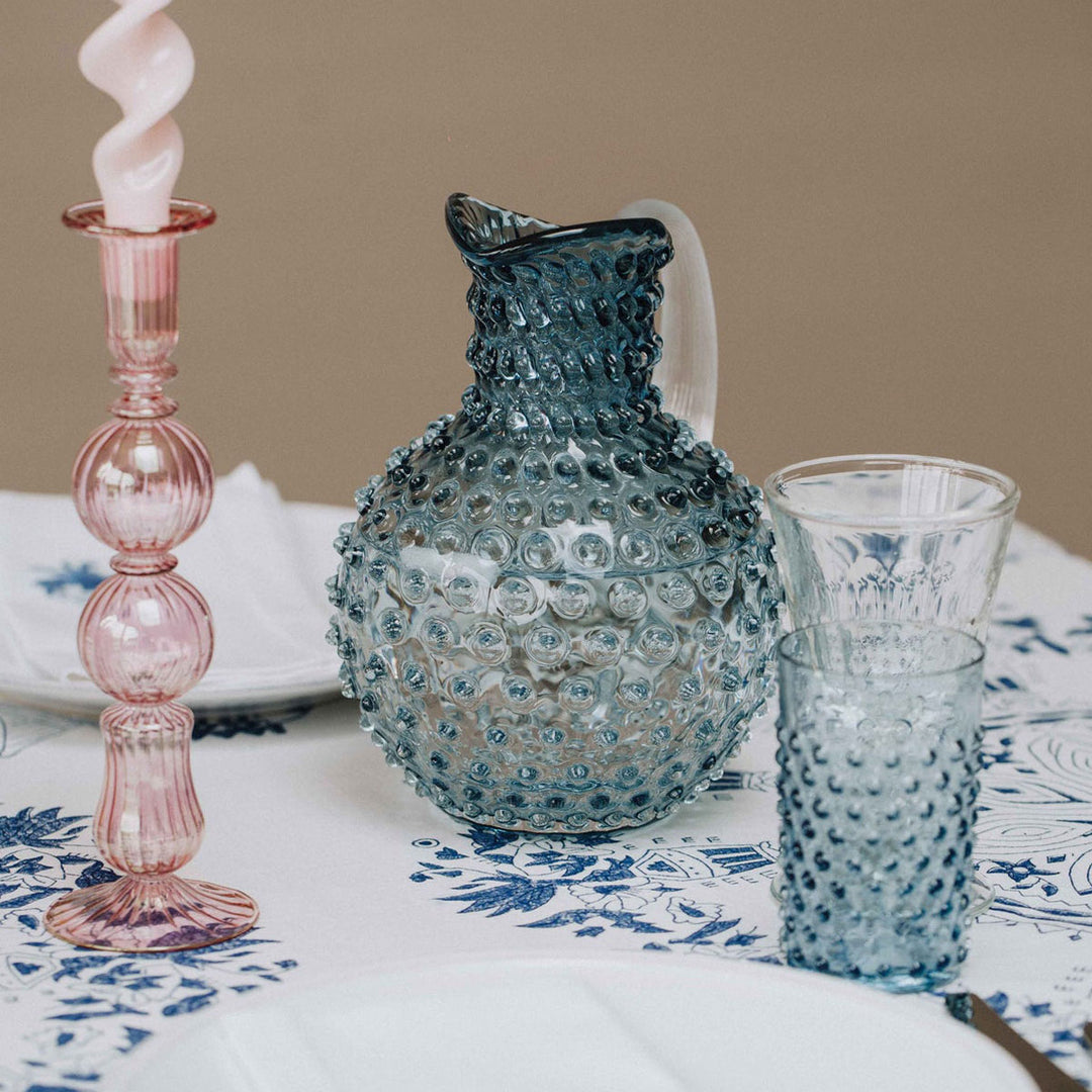 KLIMCHI Hobnail Glaskrug Kristall 2 Liter Blue Smoke