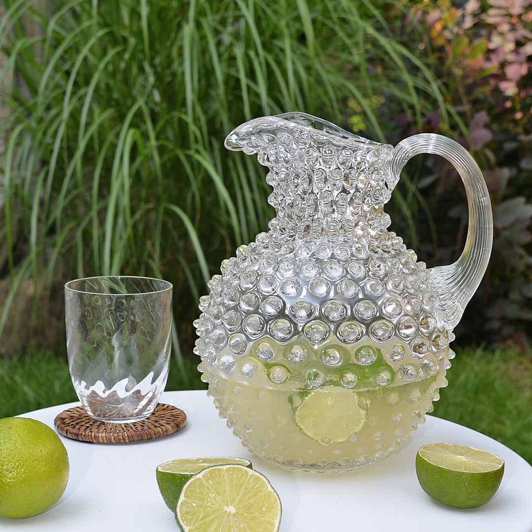 KLIMCHI Hobnail Glaskrug Kristall 2 Liter Klar