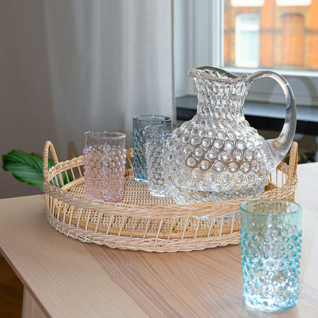 KLIMCHI Hobnail Glaskrug Kristall 2 Liter Klar