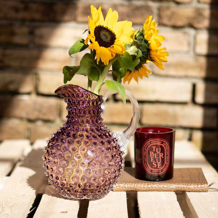 KLIMCHI Hobnail Glaskrug Kristall 2 Liter Violett
