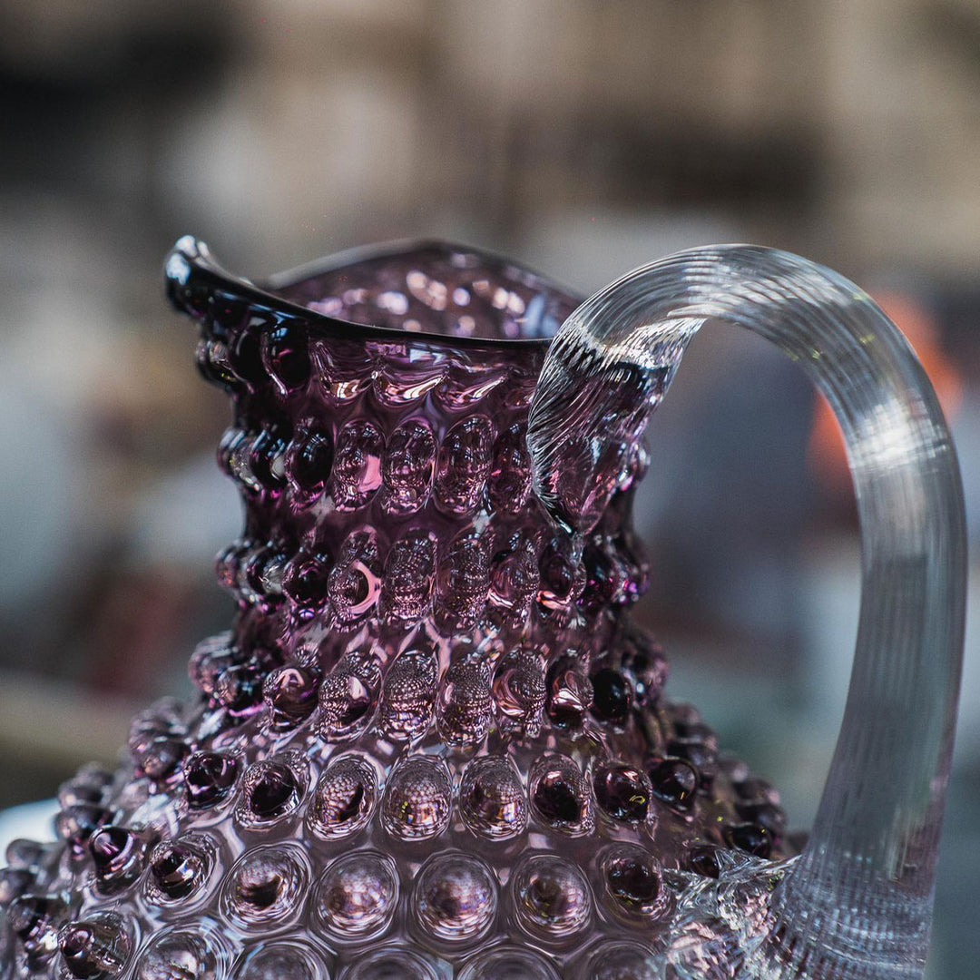 KLIMCHI Hobnail Glaskrug Kristall 2 Liter Violett