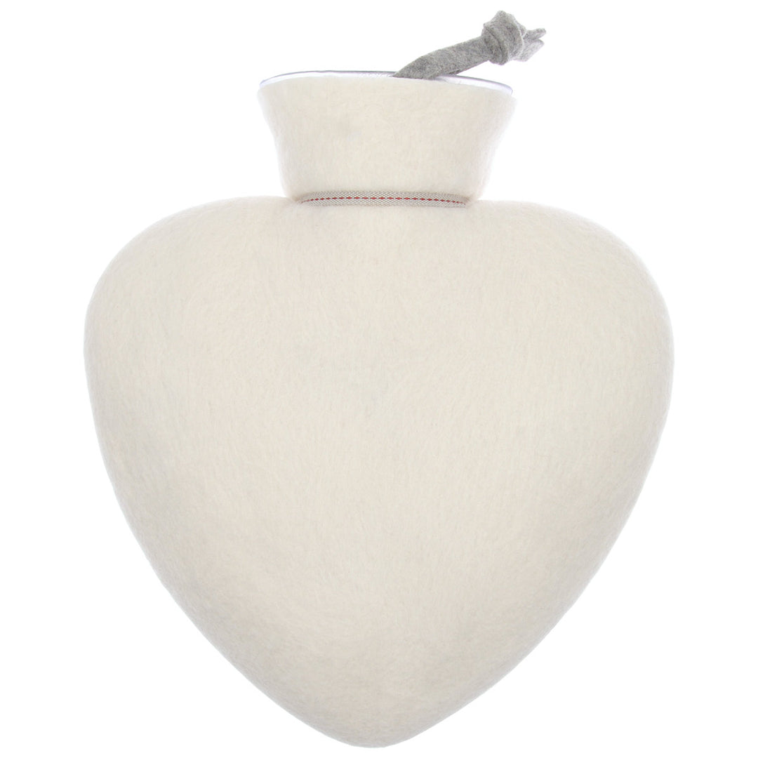 Dorothee Lehnen Herzwärmflasche Weiß Herzmotiv Dusty Rose