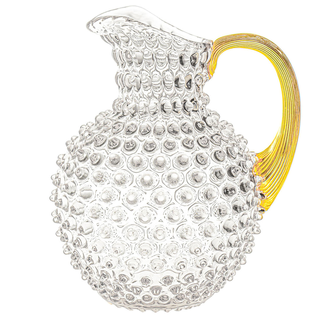KLIMCHI Hobnail Glaskrug Kristall 2 Liter Klar/Gold