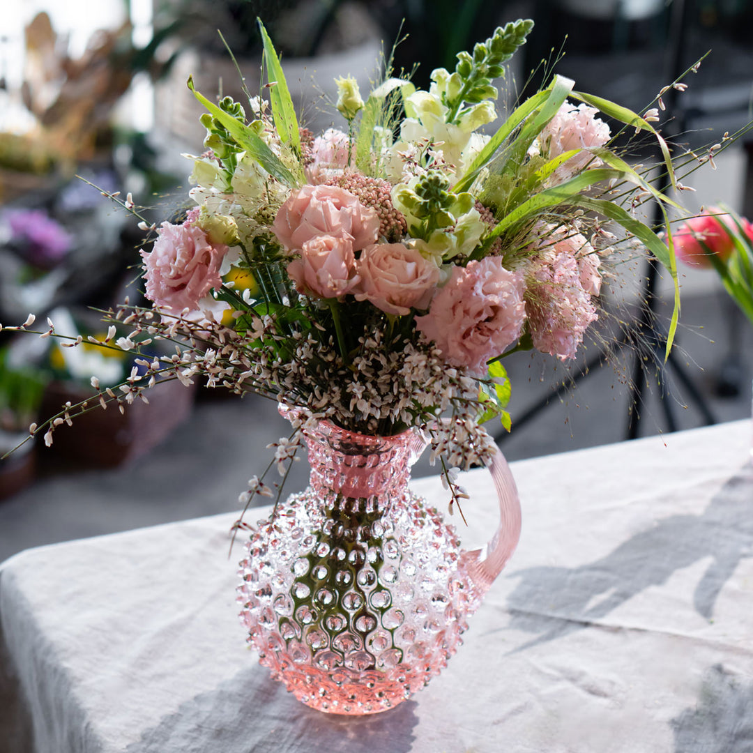 KLIMCHI Hobnail Glaskrug Kristall 2 Liter Rosaline