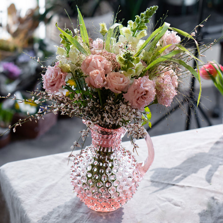 KLIMCHI Hobnail Glaskrug Kristall 2 Liter Rosaline