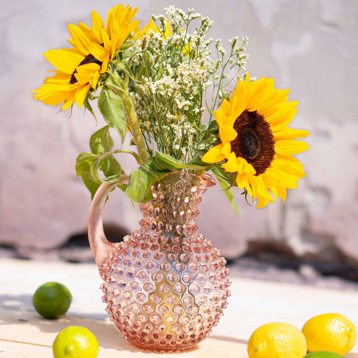 KLIMCHI Hobnail Glaskrug Kristall 2 Liter Rosaline