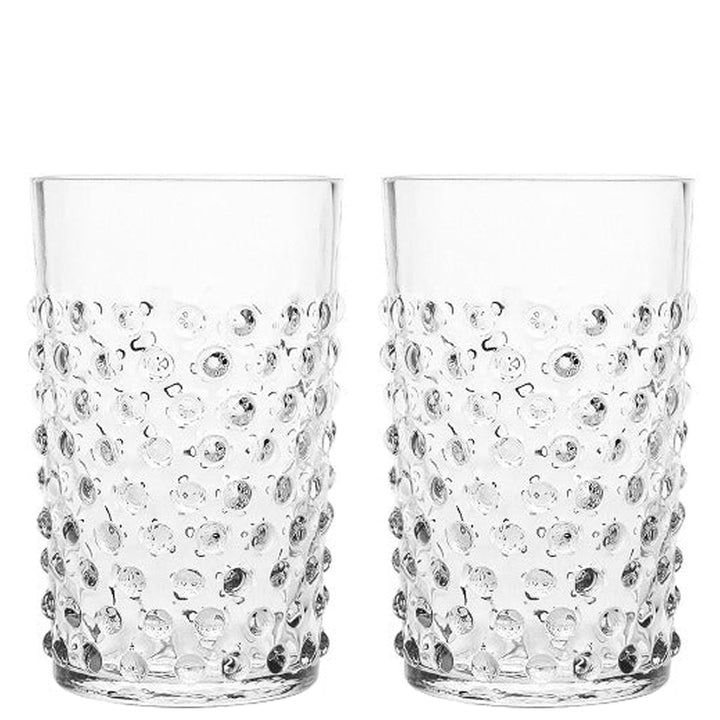 KLIMCHI Hobnail Wasserglas Kristall 2er Set Klar