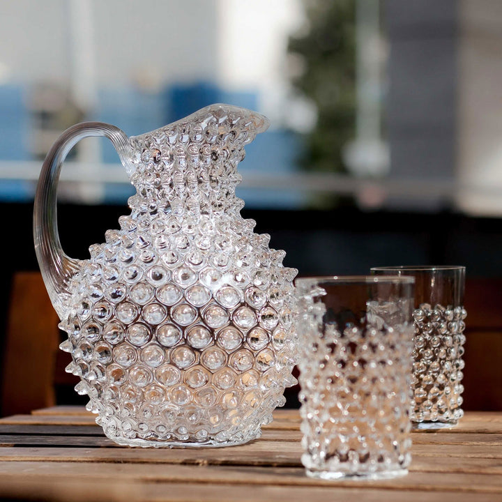 KLIMCHI Hobnail Wasserglas Kristall 2er Set Klar