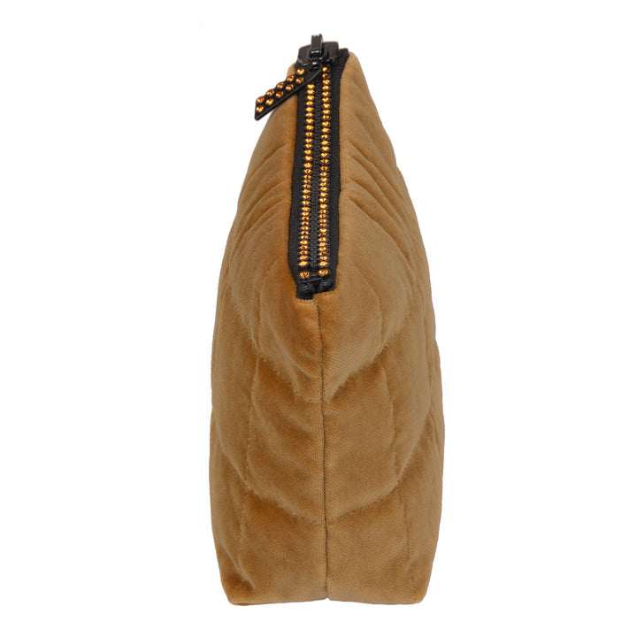 Katrin Leuze Kosmetiktasche Camel mit Strass