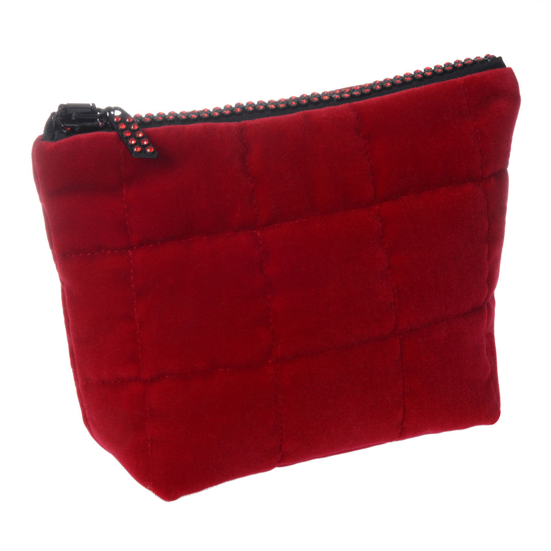 Katrin Leuze Kosmetiktasche Rot mit Strass