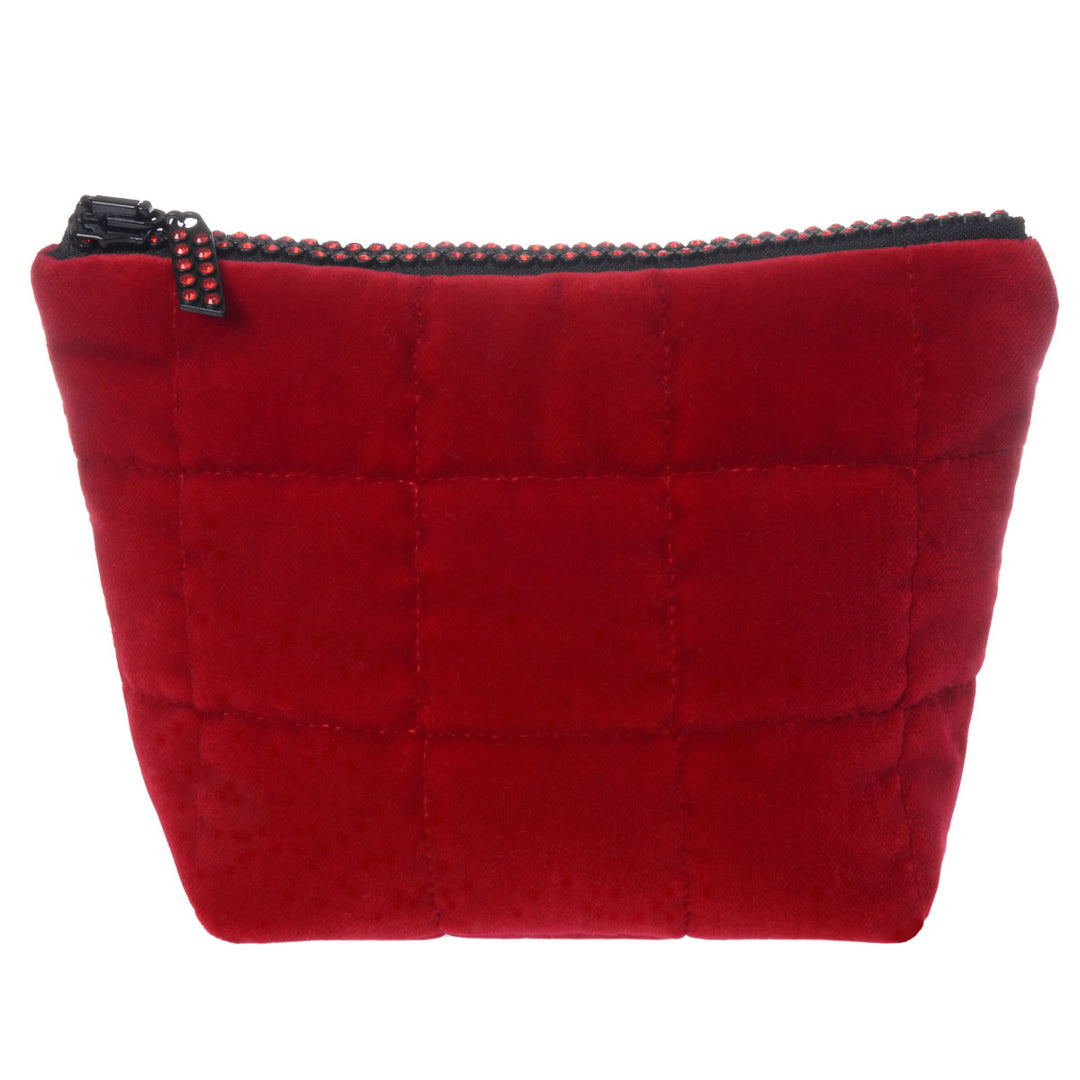 Katrin Leuze Kosmetiktasche Rot mit Strass