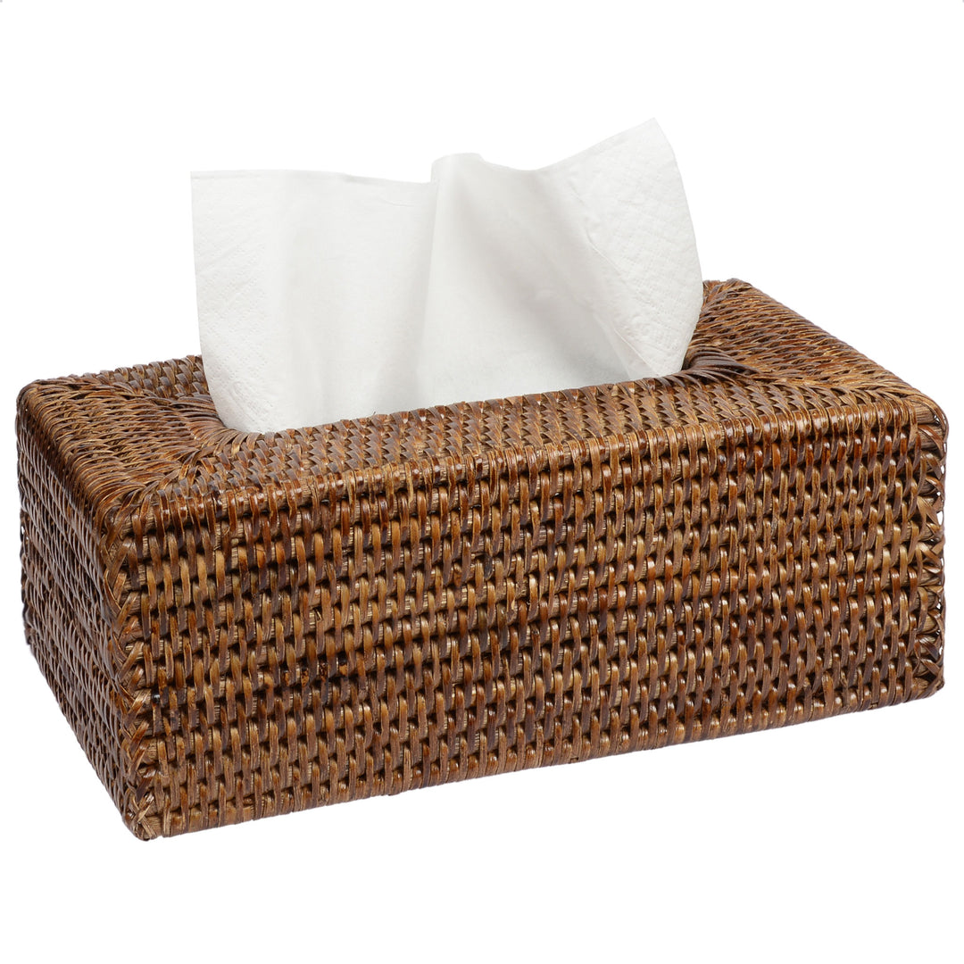 Fiolini Kosmetiktuchbox Rechteckig Rattan  gefüllt